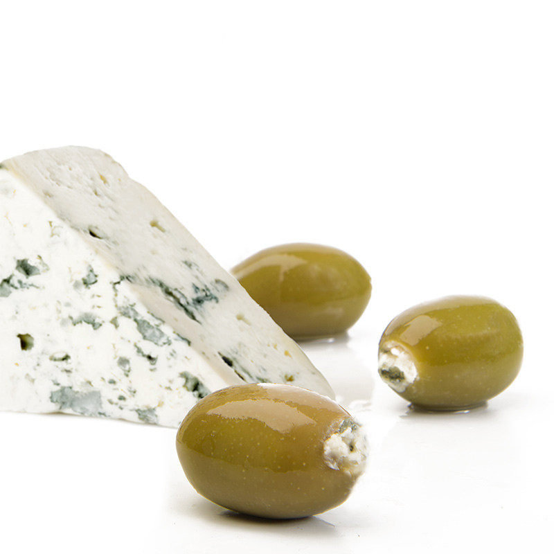 FOS – Greek Green Olives stuffed with blue cheese