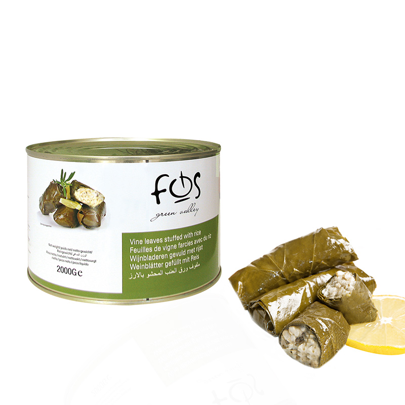 FOS – Greek Vine Leaves Stuffed with rice – metal tin 2ooogr