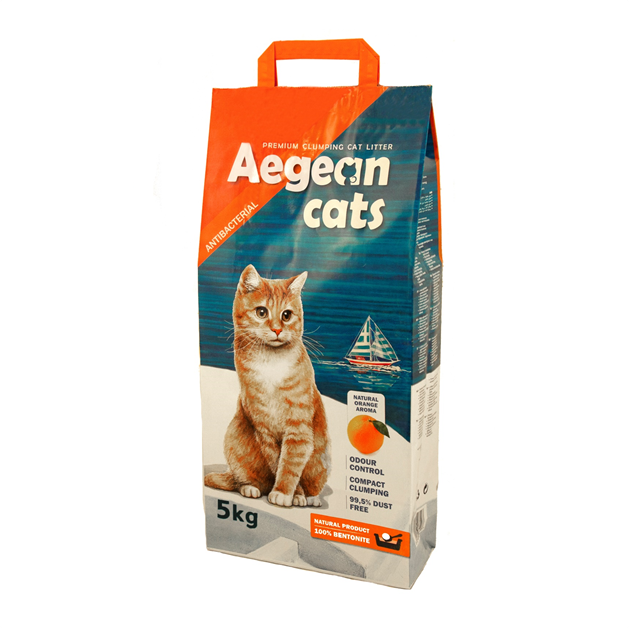 Aegean Cats Natural Cat Litter (5kg) perfurmed with natural orange scent
