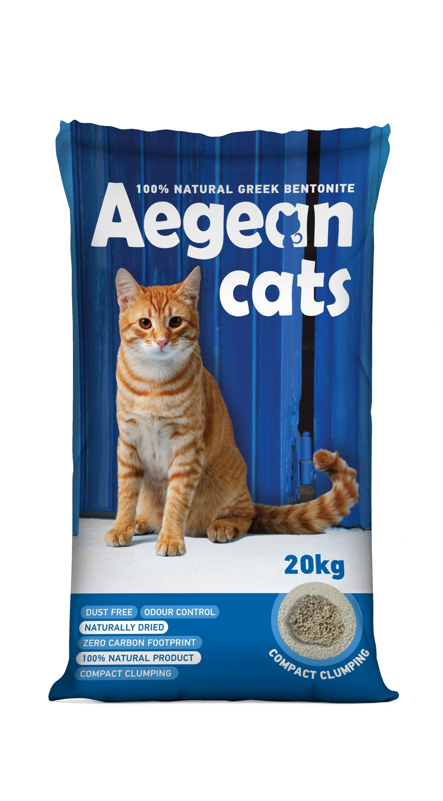 Aegean Cats Natural Cat Litter Plastic Bag (20kg)